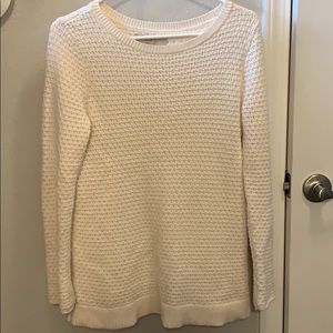 Cream colored knit sweater. Loft